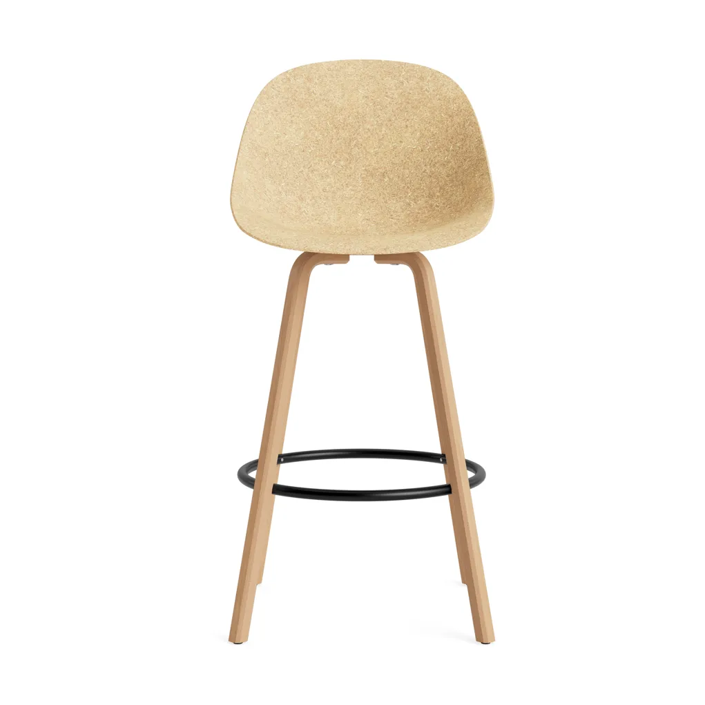 Mat Bar Chair bar stool 75 cm, Hemp-beech-black steel Normann Copenhagen