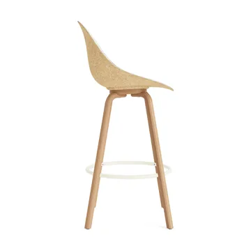 Mat Bar Chair bar stool front upholstered 75 cm - Hallingdal 110-hemp-beech-cream steel - Normann Copenhagen