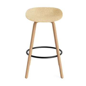 Mat Barstool 65 cm - Hemp-beech-black steel - Normann Copenhagen