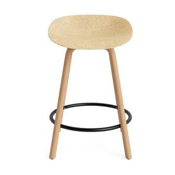 Mat Barstool 65 cm - Hemp-beech-black steel - Normann Copenhagen