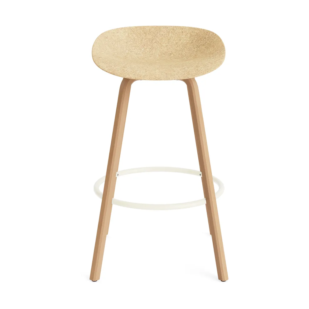 Mat Barstool 65 cm, Hemp-beech-cream steel Normann Copenhagen