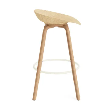 Mat Barstool 65 cm - Hemp-beech-cream steel - Normann Copenhagen