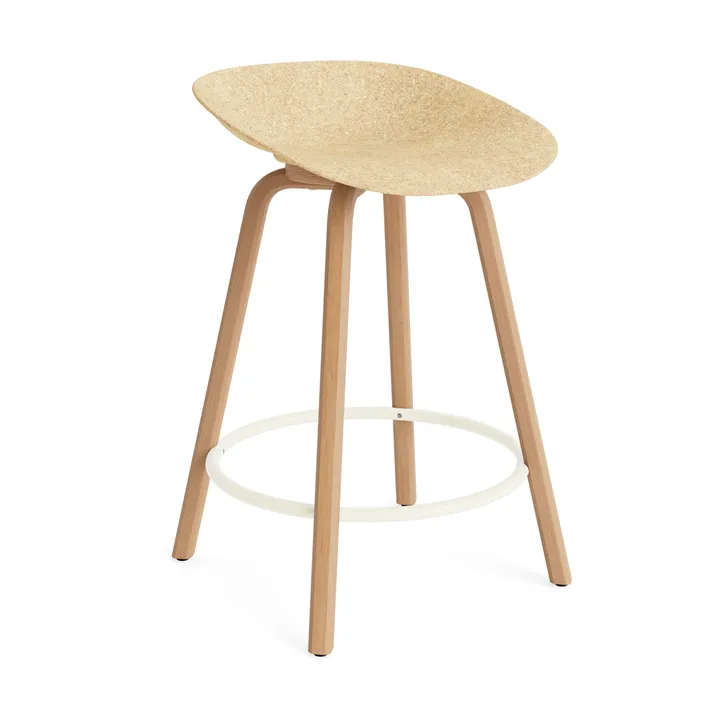 Mat Barstool 65 cm - Hemp-beech-cream steel - Normann Copenhagen
