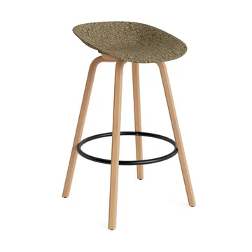 Mat Barstool 65 cm - Seaweed-beech-black steel - Normann Copenhagen