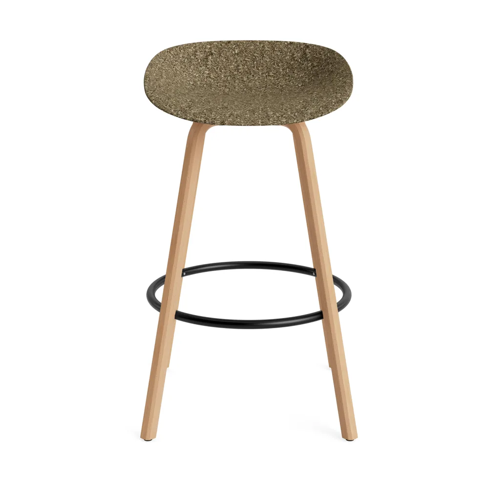 Mat Barstool 65 cm, Seaweed-beech-black steel Normann Copenhagen
