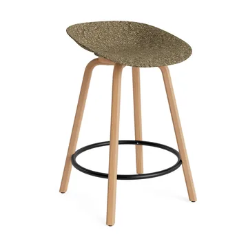 Mat Barstool 65 cm - Seaweed-beech-black steel - Normann Copenhagen