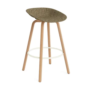 Mat Barstool 65 cm - Seaweed-beech-cream steel - Normann Copenhagen