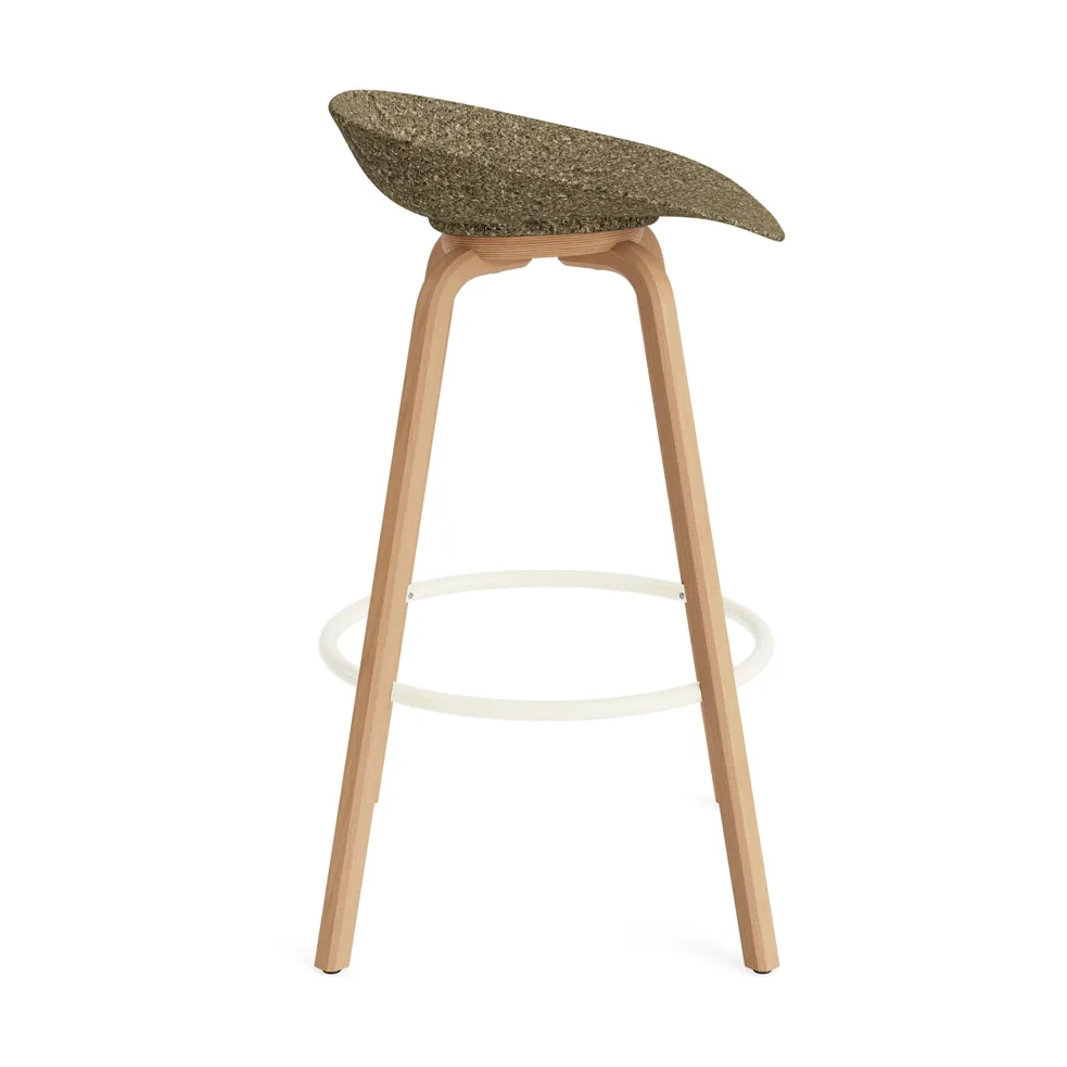 Mat Barstool 65 cm, Seaweed-beech-cream steel Normann Copenhagen