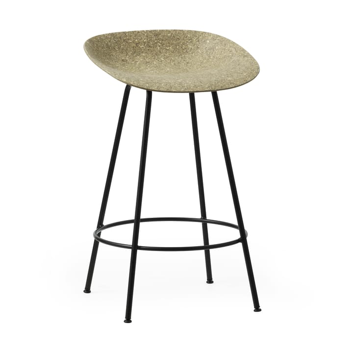 Mat Barstool 65 cm, Seaweed-black steel Normann Copenhagen