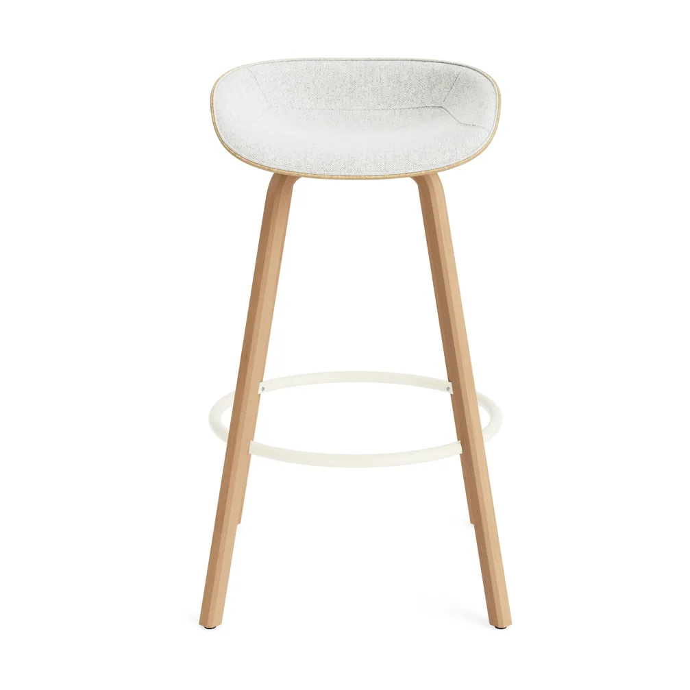 Mat Barstool barstool front-covered 75 cm, Hallingdal 110-hemp-beech-cream steel Normann Copenhagen