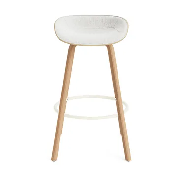 Mat Barstool barstool front-covered 75 cm - Hallingdal 110-hemp-beech-cream steel - Normann Copenhagen