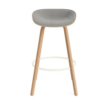 Mat Barstool barstool front-covered 75 cm - Remix 133-hemp-beech-cream steel - Normann Copenhagen