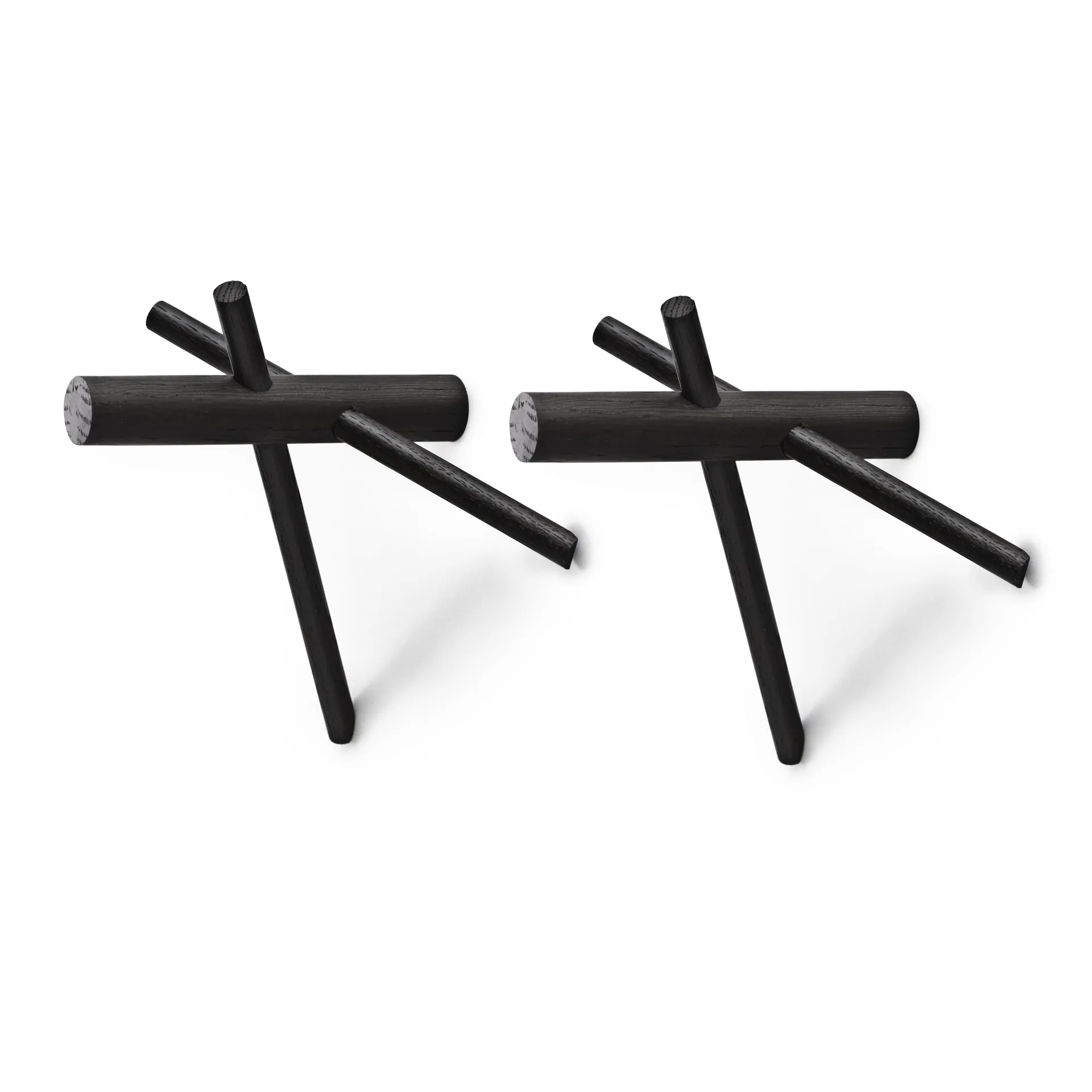 Normann Sticks hanger, black 2-pack Normann Copenhagen