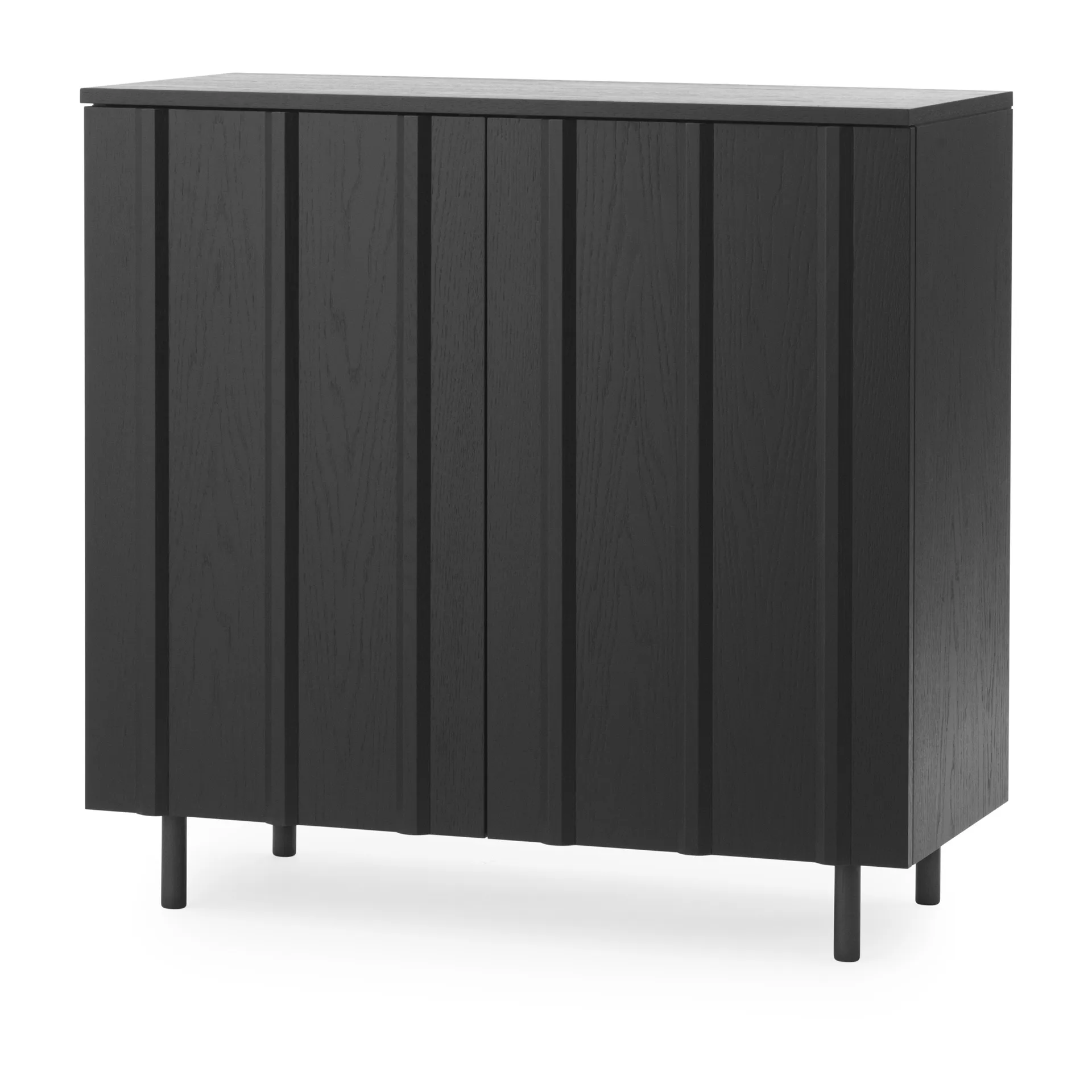 Rib cabinet 96x98.5 cm, Soft Black Normann Copenhagen