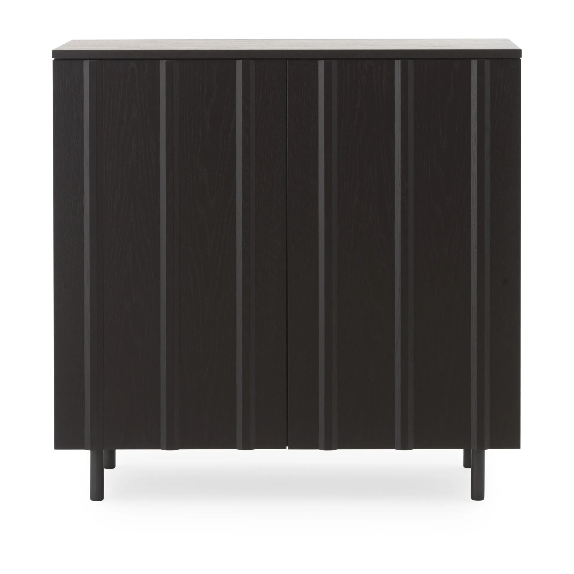 Rib cabinet 96x98.5 cm, Soft Black Normann Copenhagen