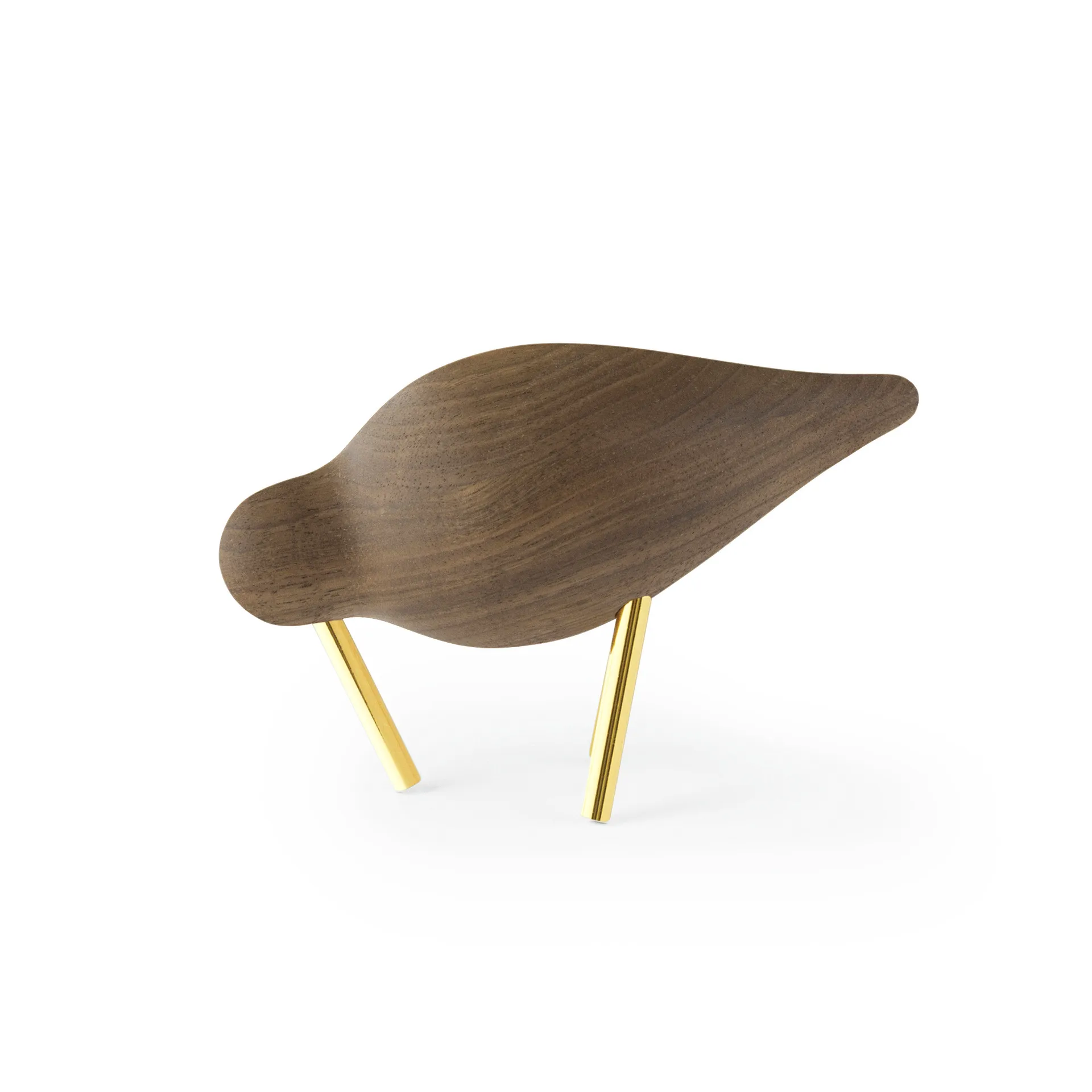 Shorebird walnut-brass, Small Normann Copenhagen