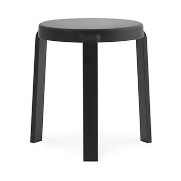 Tap round stool - Black, black oak legs, Ø35x43 cm - Normann Copenhagen