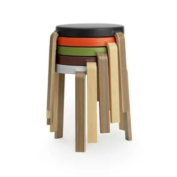 Tap round stool - Black-oak, Ø41x43 cm - Normann Copenhagen