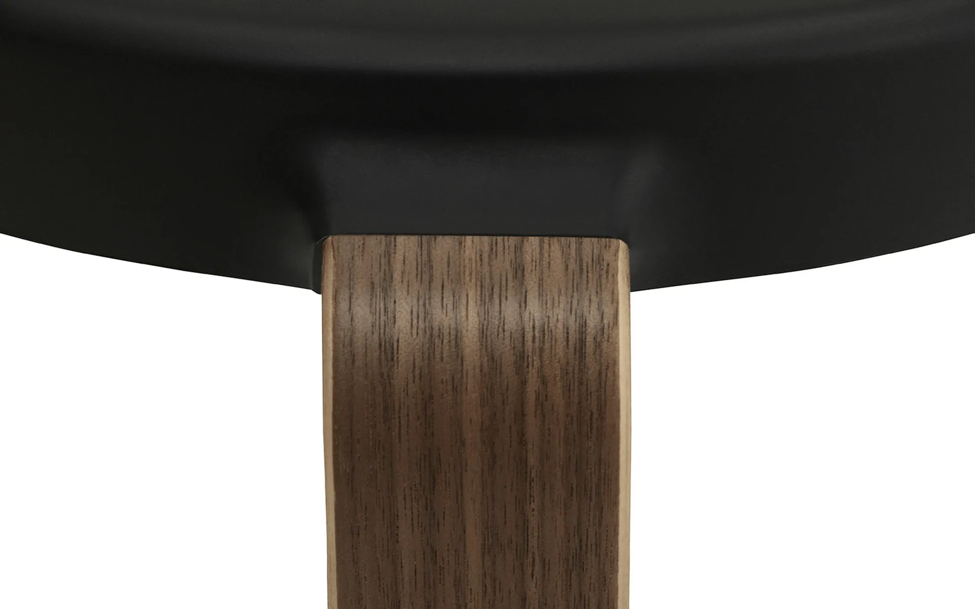 Tap round stool, Black, walnut legs, Ø35x43 cm Normann Copenhagen