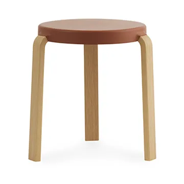 Tap round stool - Caramel, oak legs, Ø35x43 cm - Normann Copenhagen