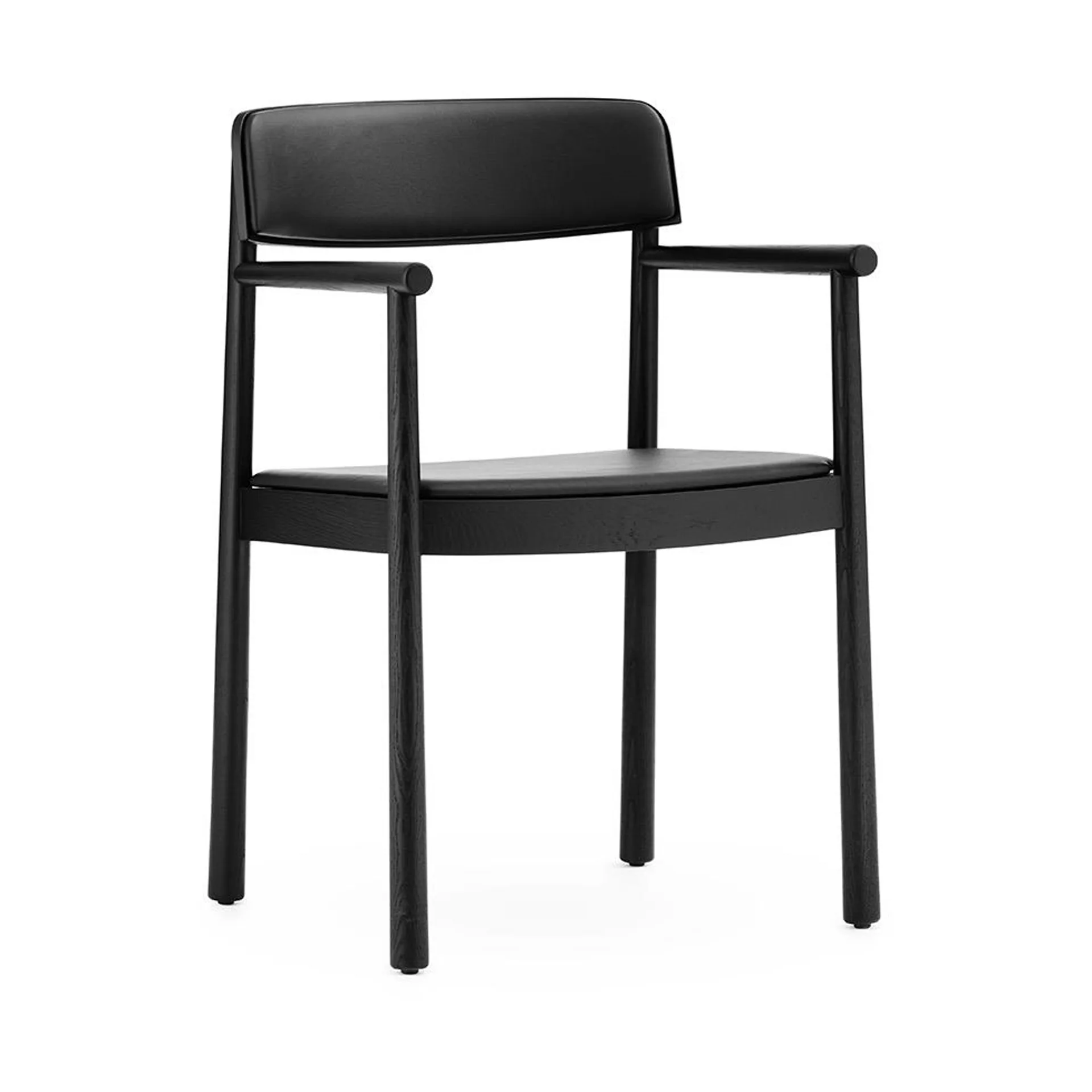 Timb armchair with cushion, Black/ Ultra Leather - Black Normann Copenhagen