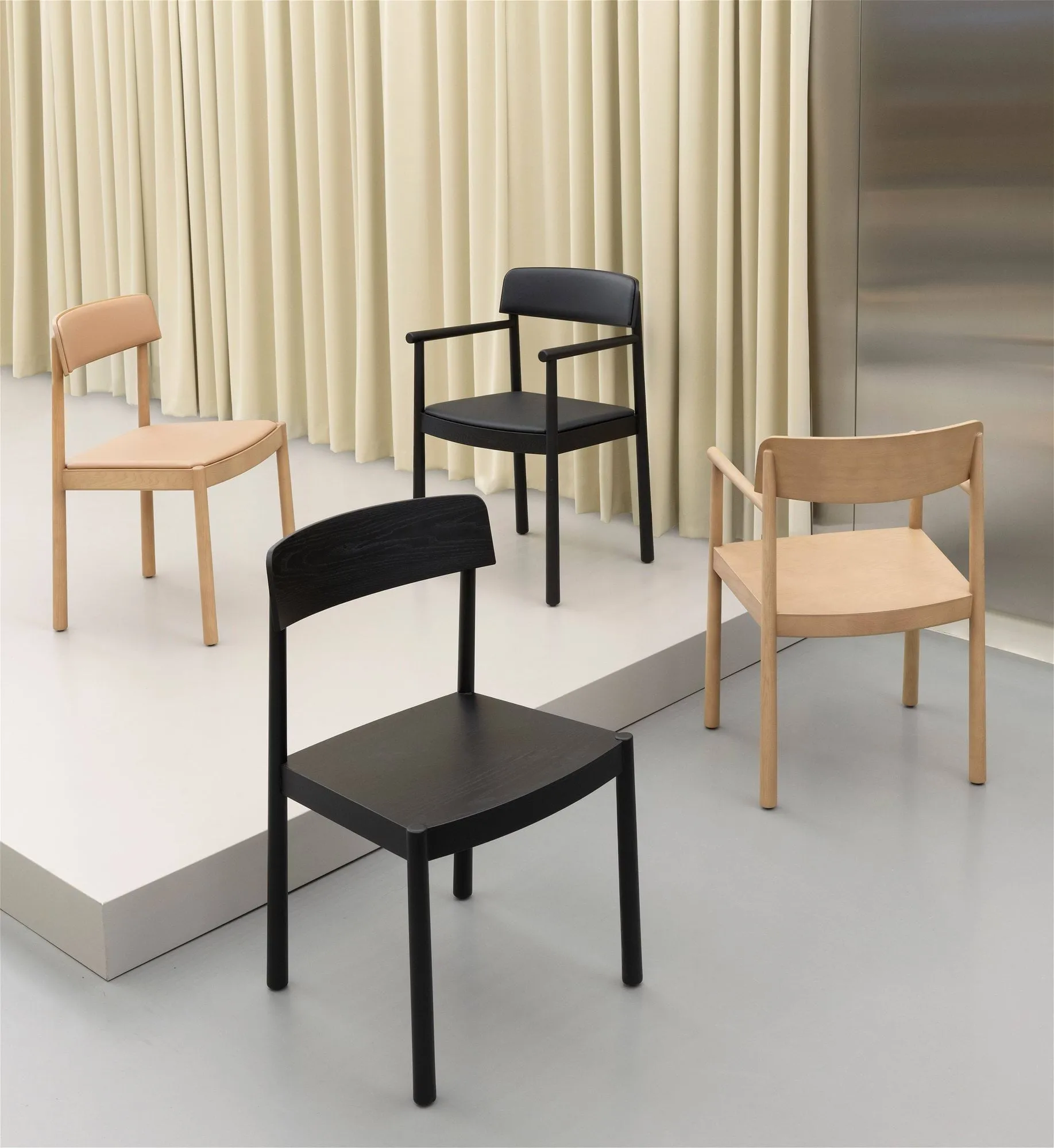 Timb chair with cushion, Tan/ Ultra Leather - Camel Normann Copenhagen