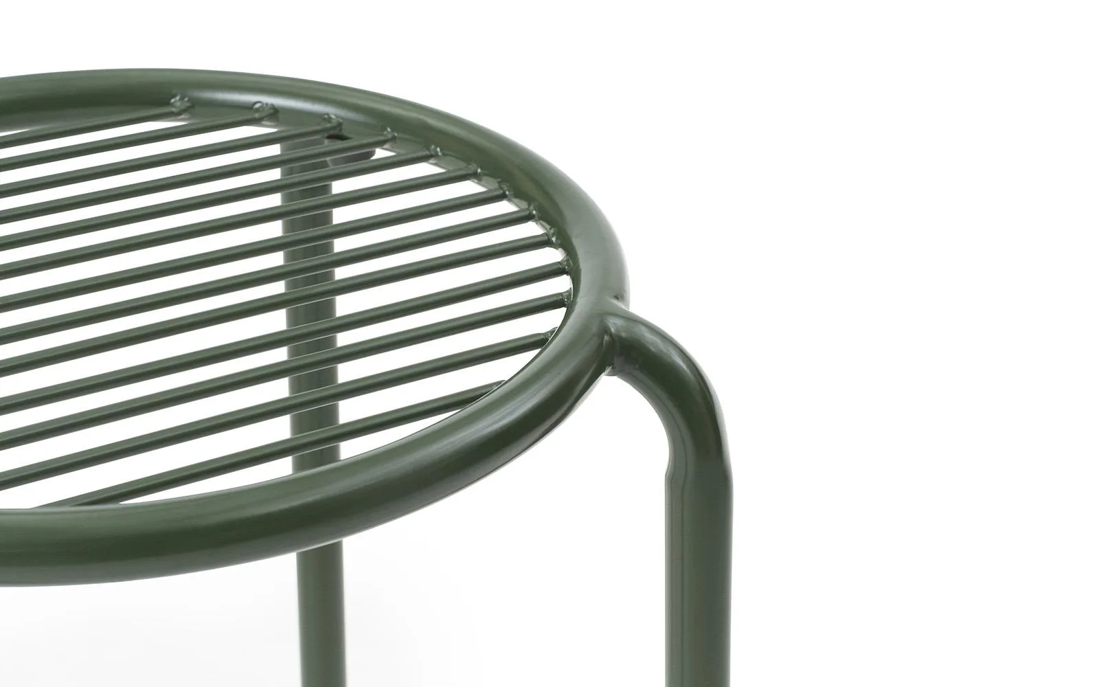 Vig round stool, Green, Ø41x46 cm Normann Copenhagen