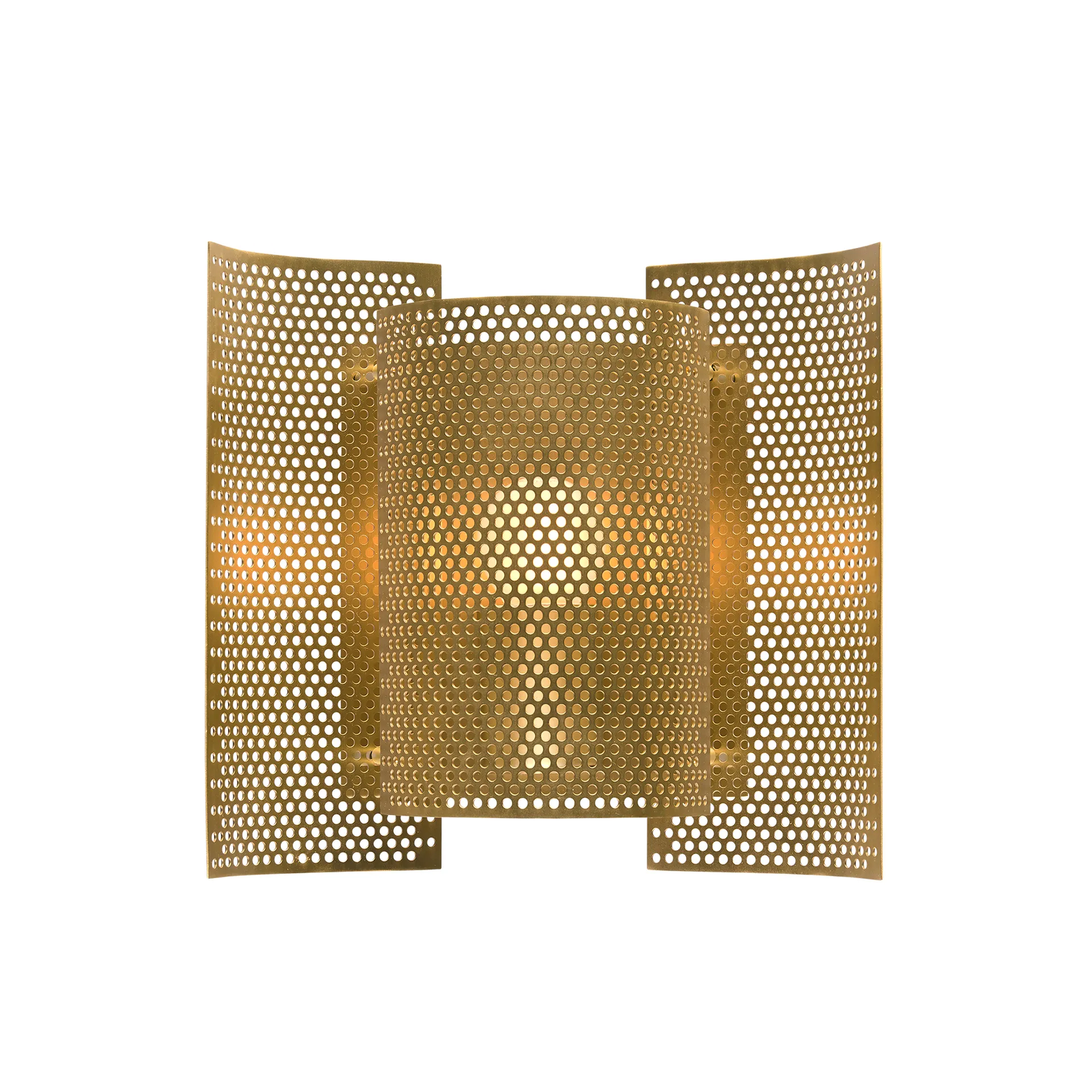 Butterfly wall lamp perforated, Brass Northern