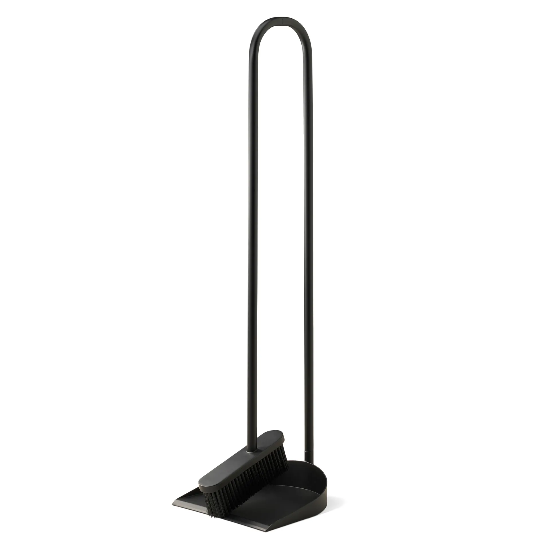 Cane broom and dustpan, black Northern