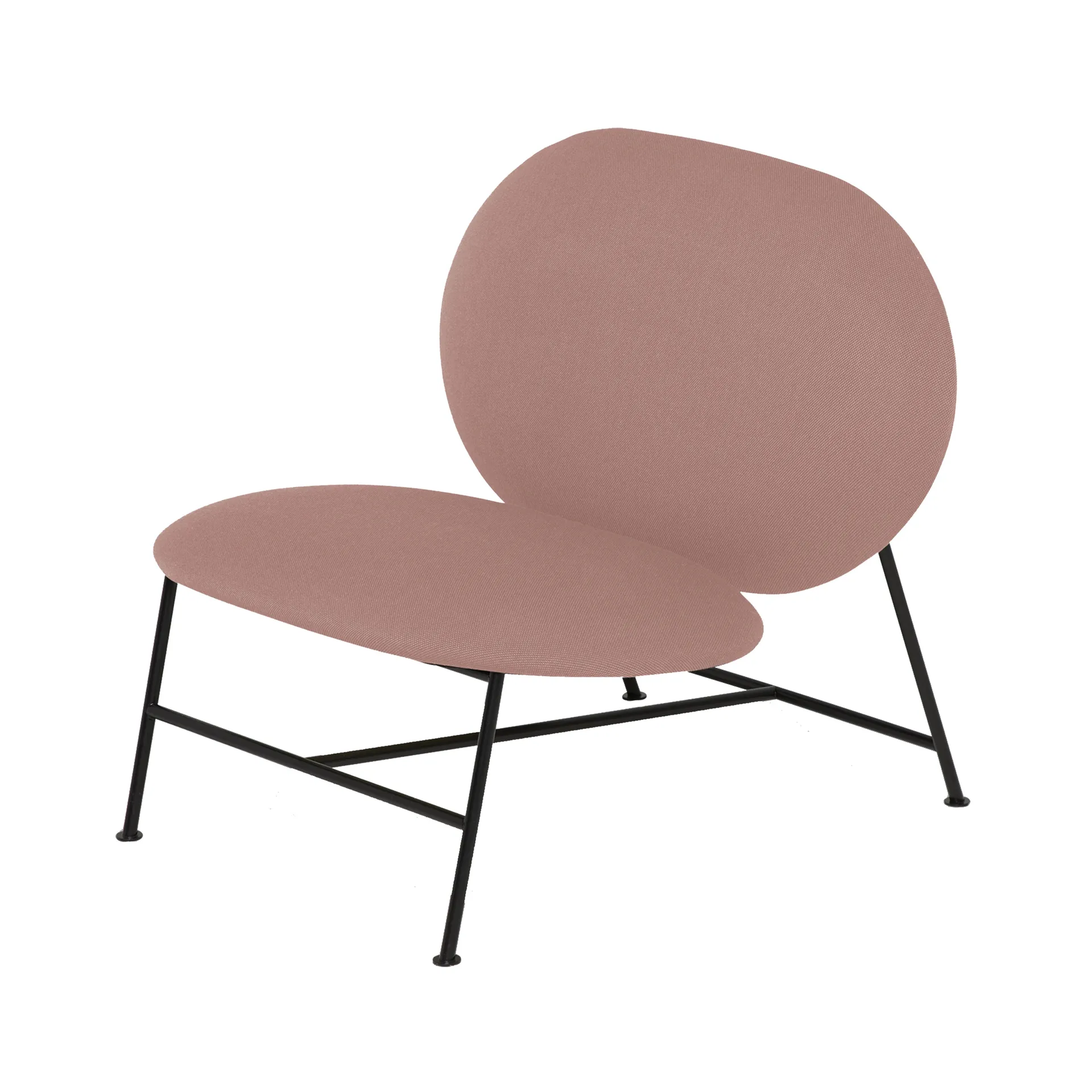 Oblong lounge chair, Pink Northern
