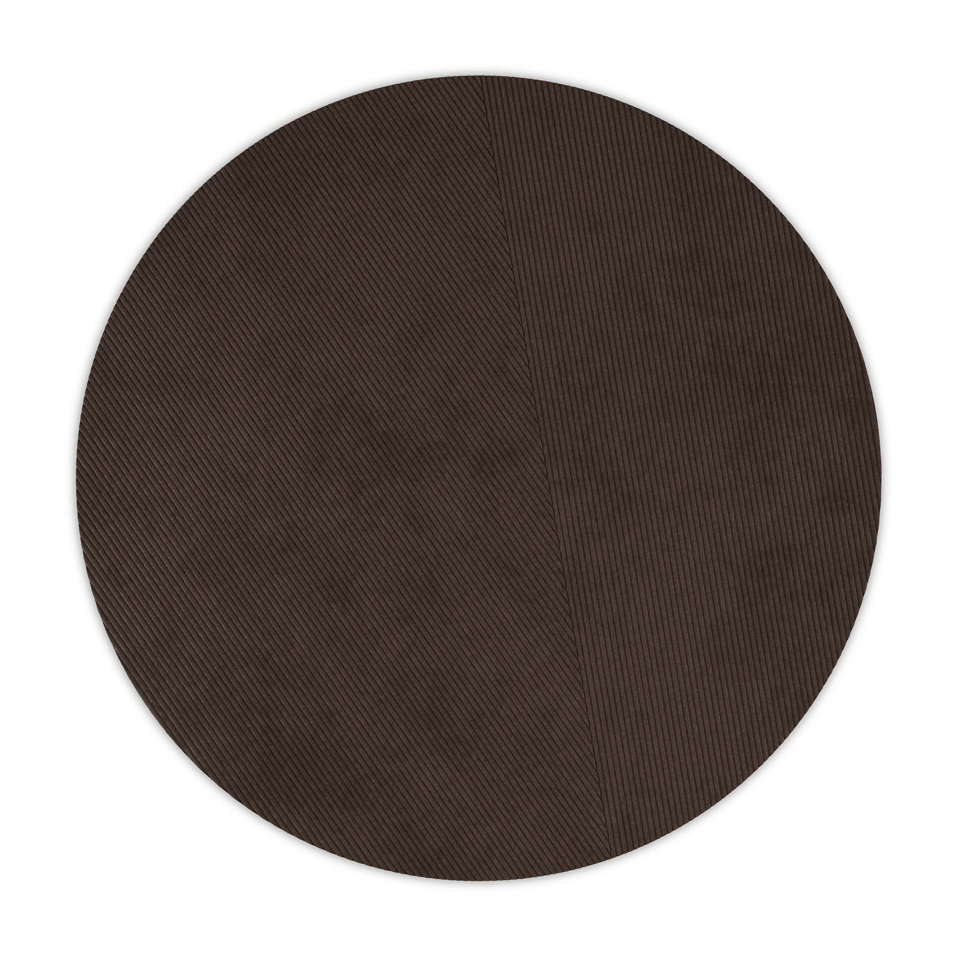 Row rug round Ø270 cm, Dark brown Northern