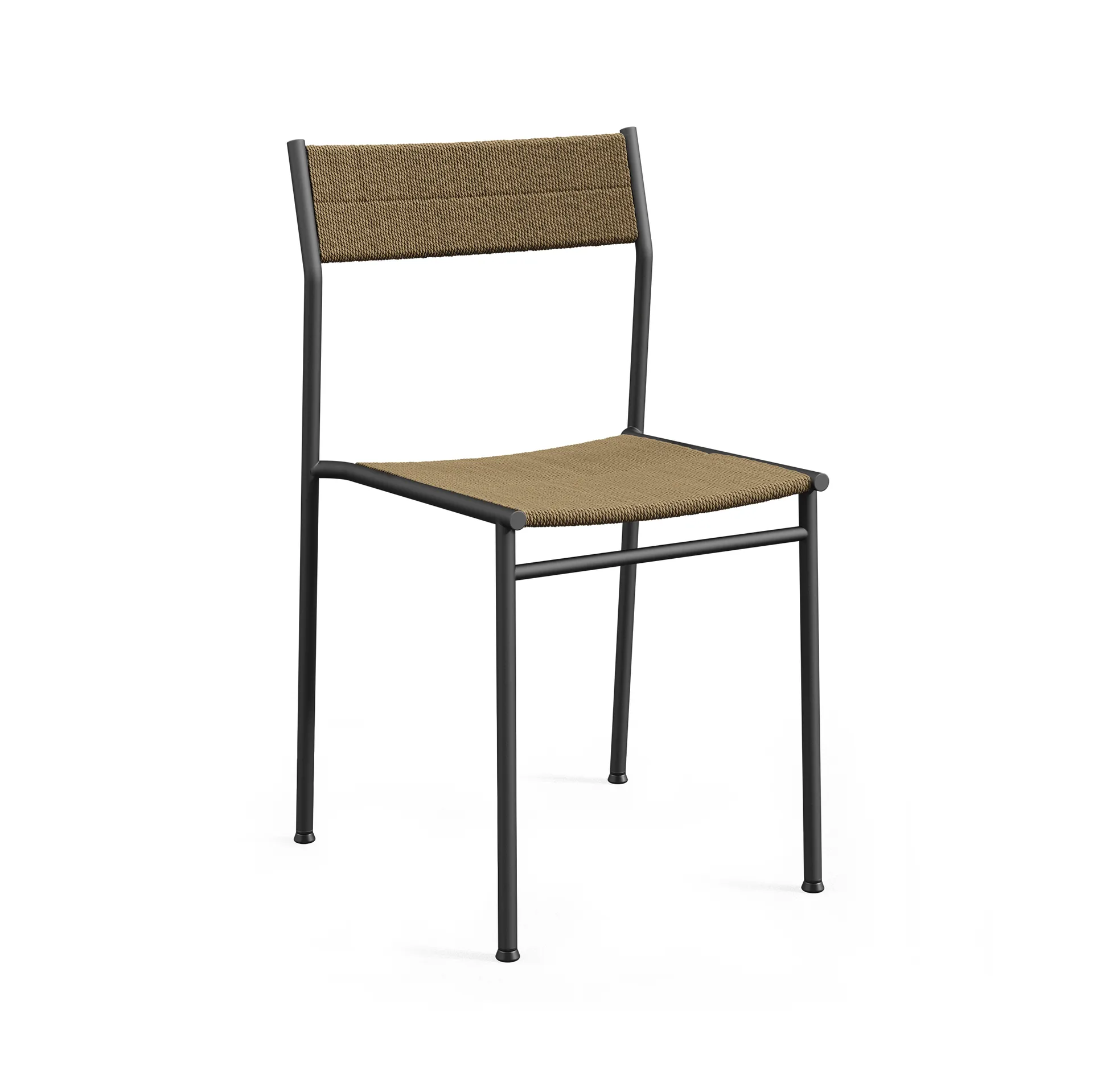Vev chair, Black-brown rope Northern