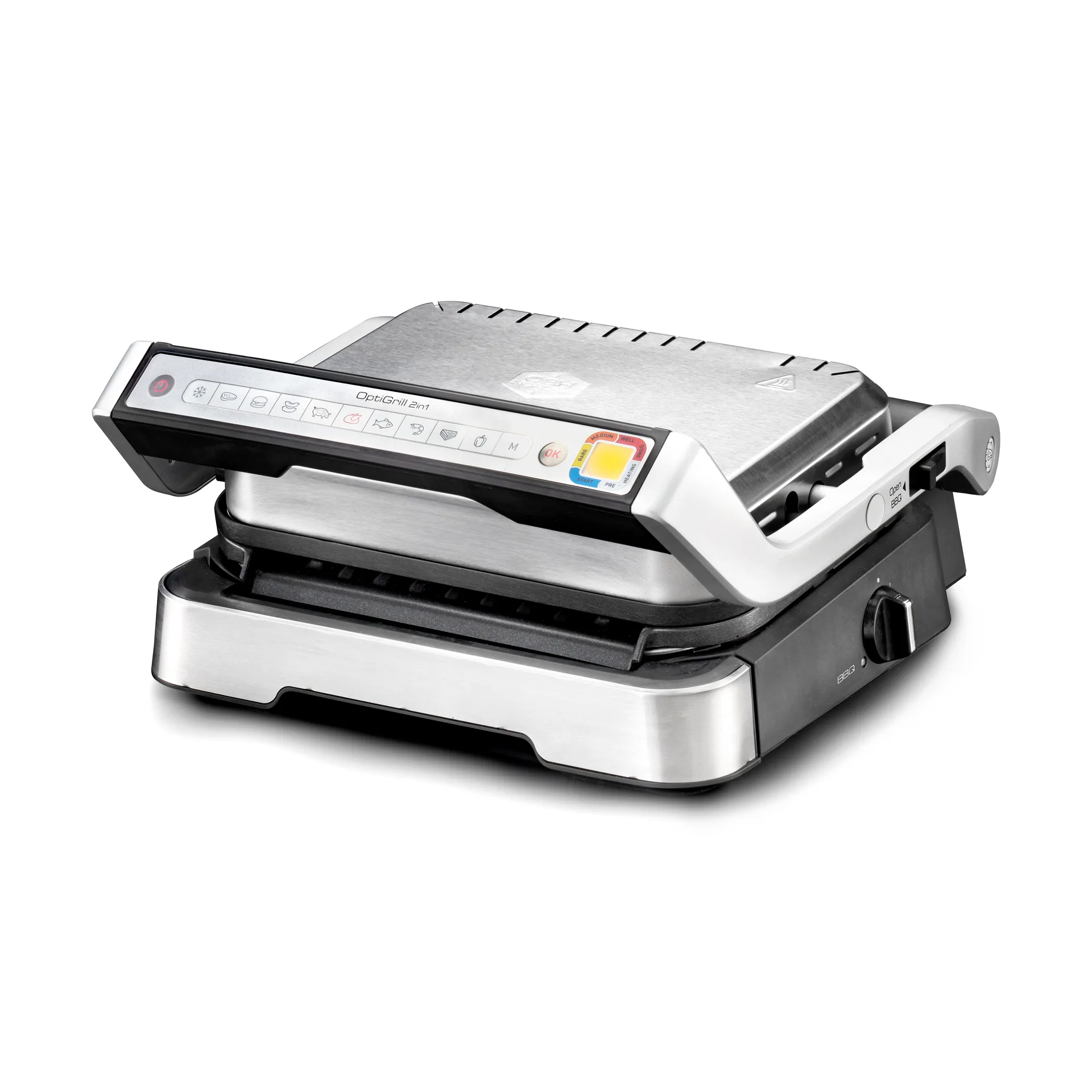 Optigrill GO772DS0 2-in-1 tabletop grill, Stainless steel OBH Nordica