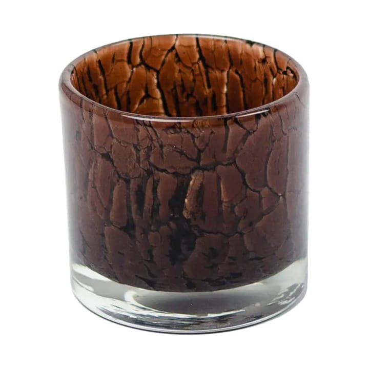 Fuji tealight holder Ø8 cm - Dark brown - Olsson & Jensen