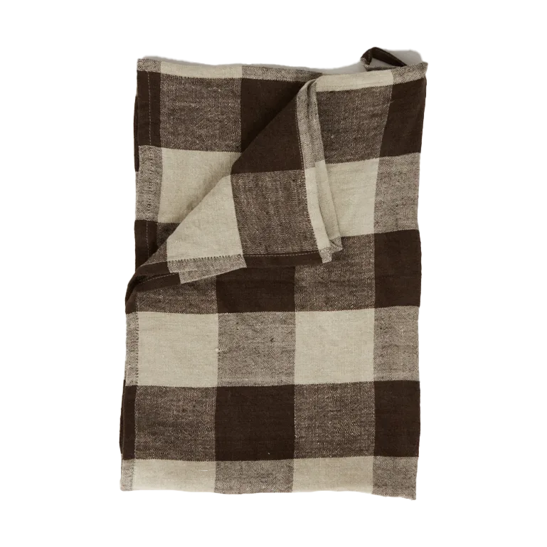 Johanna tea towel linen 45x65 cm, Brown/Natural Olsson & Jensen