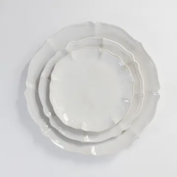 Judith large dinner plate Ø34 cm - White - Olsson & Jensen