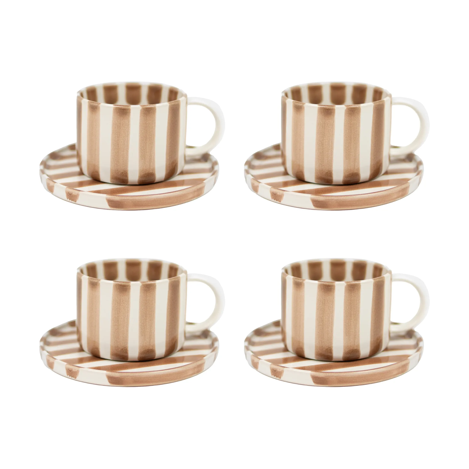Monica cup with saucer 4-pack - Beige Olsson & Jensen