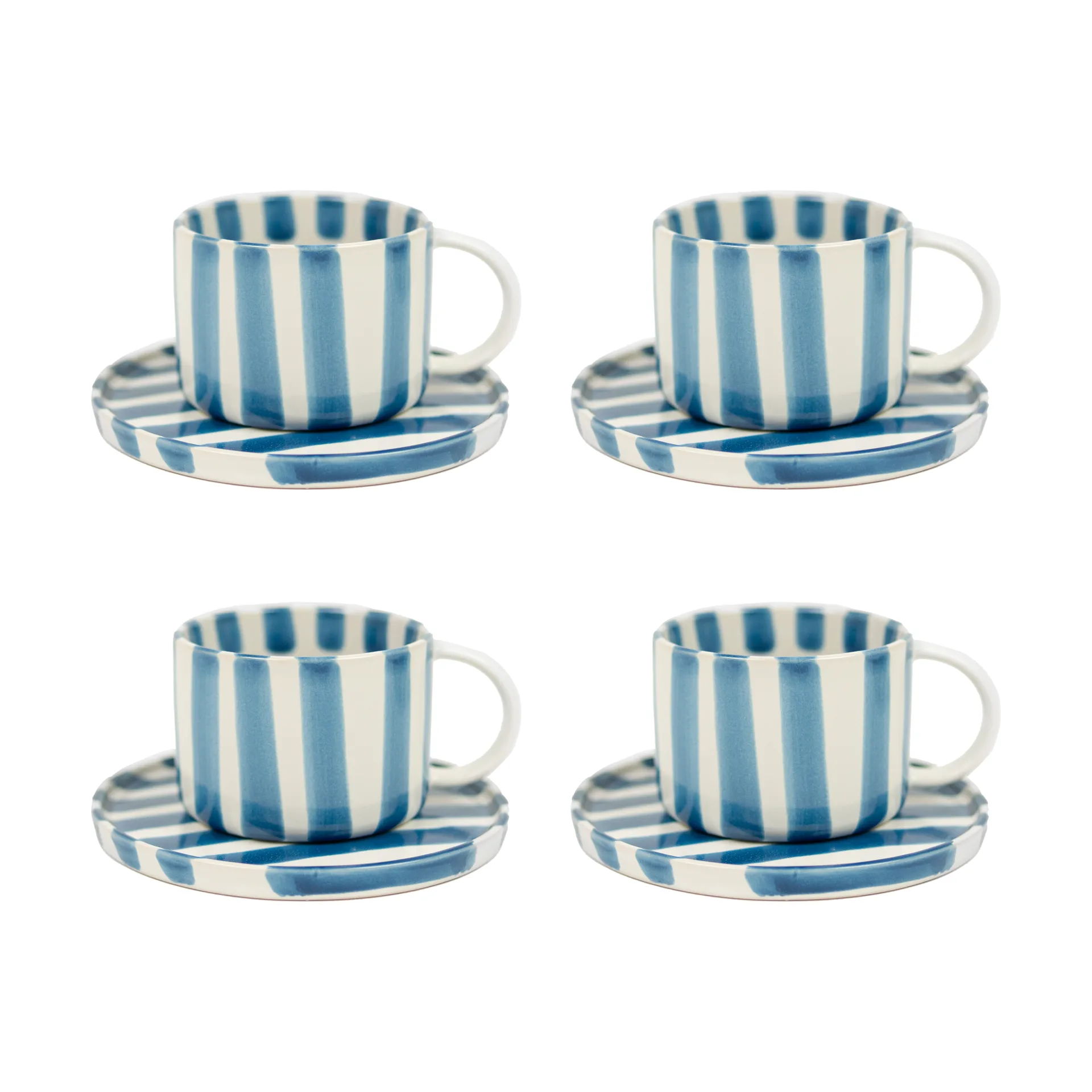 Monica cup with saucer 4-pack - Blue Olsson & Jensen