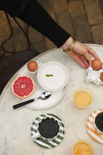 Monica cup with saucer 4-pack - Green - Olsson & Jensen