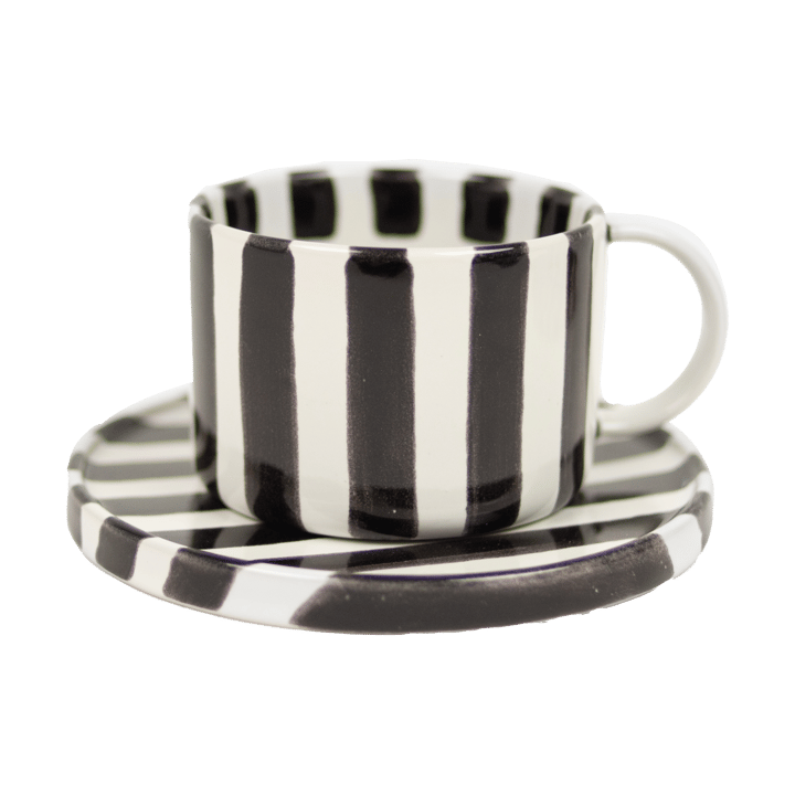 Monica cup with saucer - Black - Olsson & Jensen