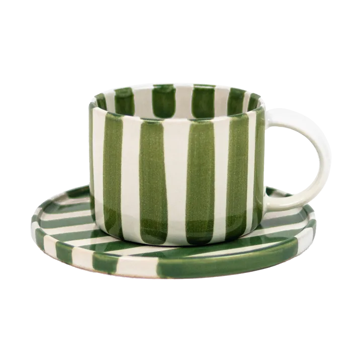 Monica cup with saucer - Green - Olsson & Jensen