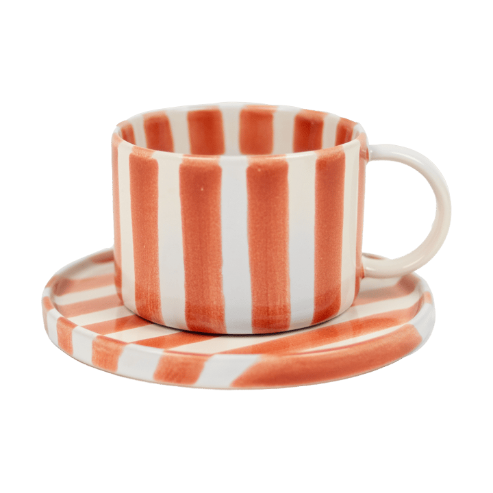 Monica cup with saucer - Rust - Olsson & Jensen