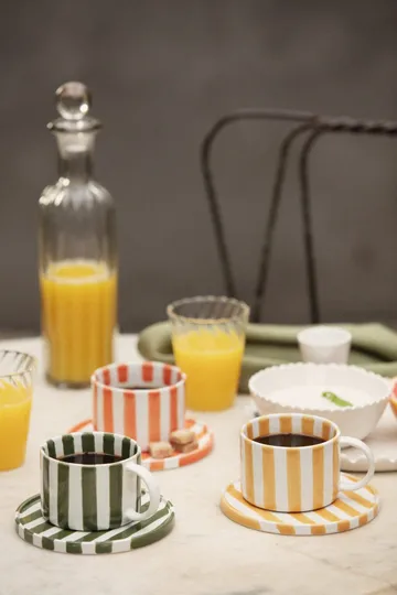 Monica cup with saucer - Rust - Olsson & Jensen