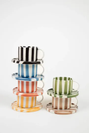 Monica cup with saucer - Rust - Olsson & Jensen