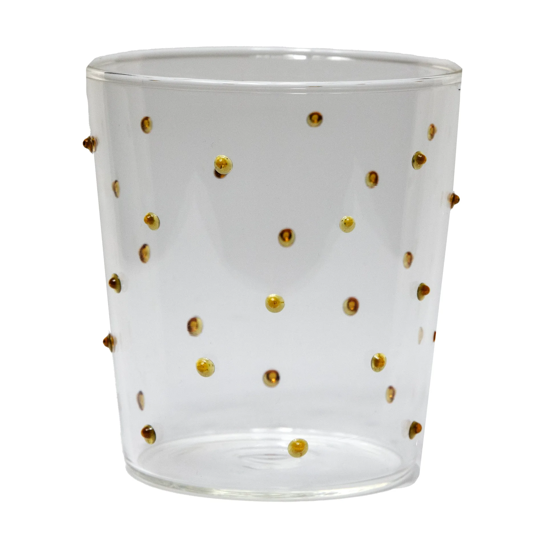Venezia drinking glass, Amber Dots Olsson & Jensen
