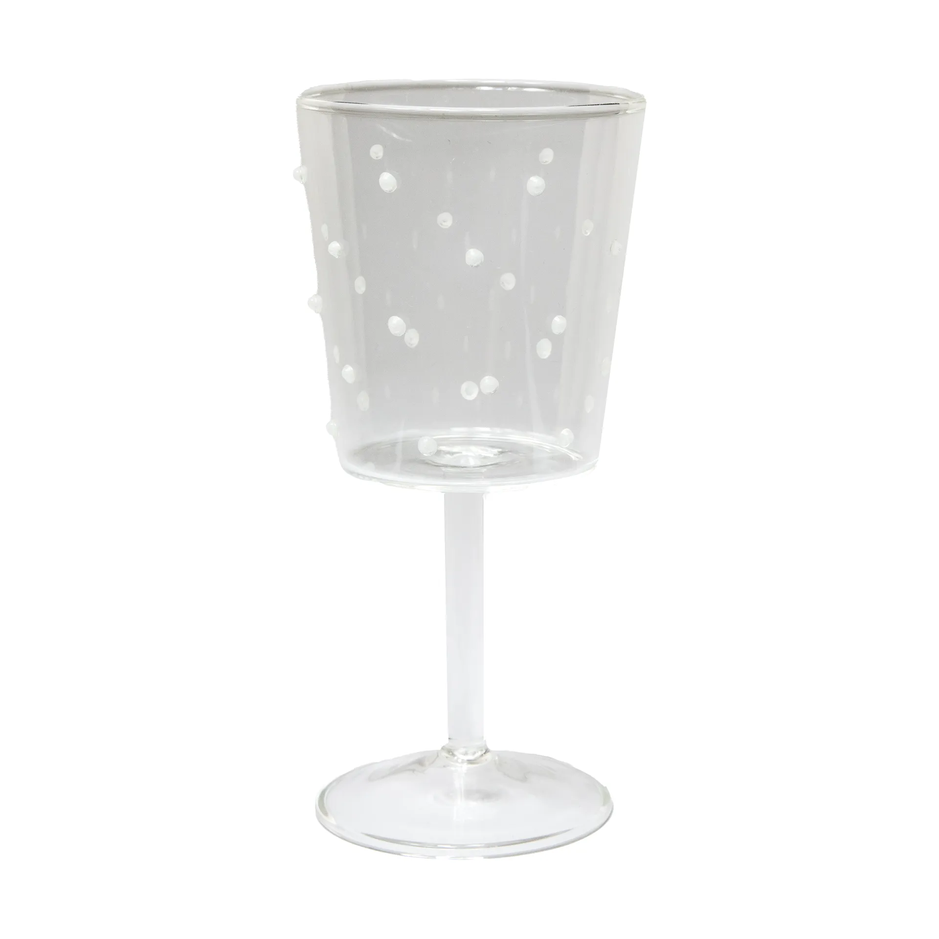 Venezia wine glass, White dots Olsson & Jensen