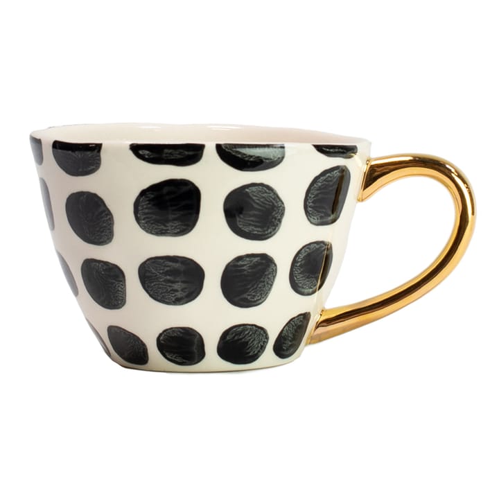 Vigdis cup - black and white-gold - Olsson & Jensen