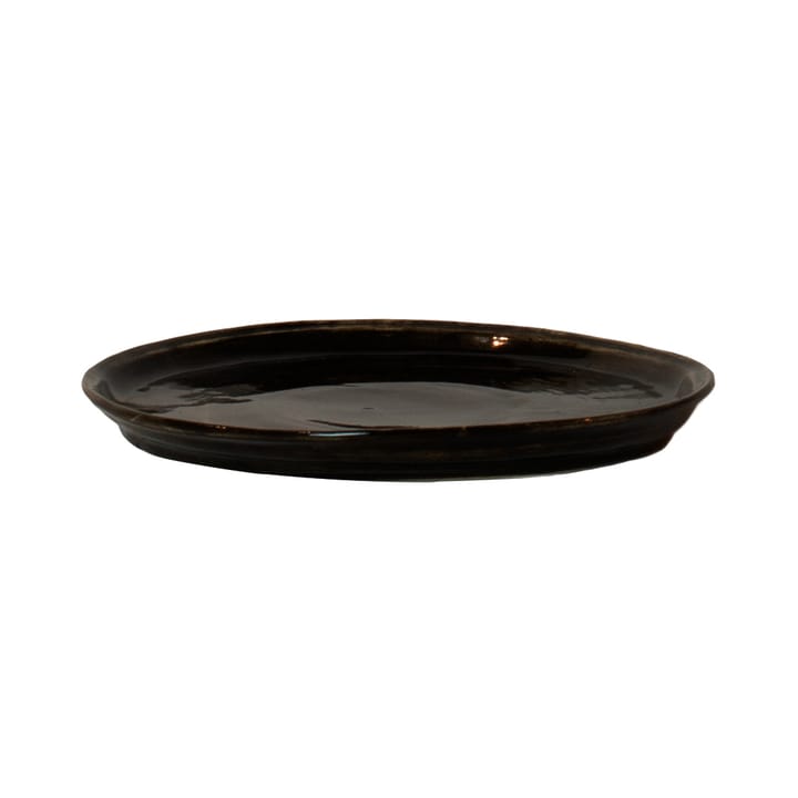 Yuki small plate, brown-black Olsson & Jensen