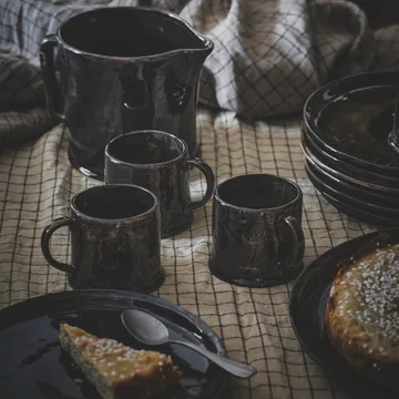 Yuki small plate - brown-black - Olsson & Jensen