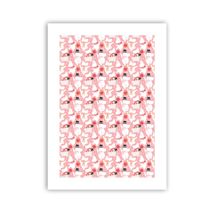 Moomin celebration kitchen towel 70x50 cm, White-pink Opto Design